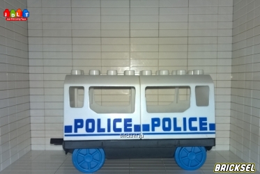 Вагон пассажирский бело-синий Police