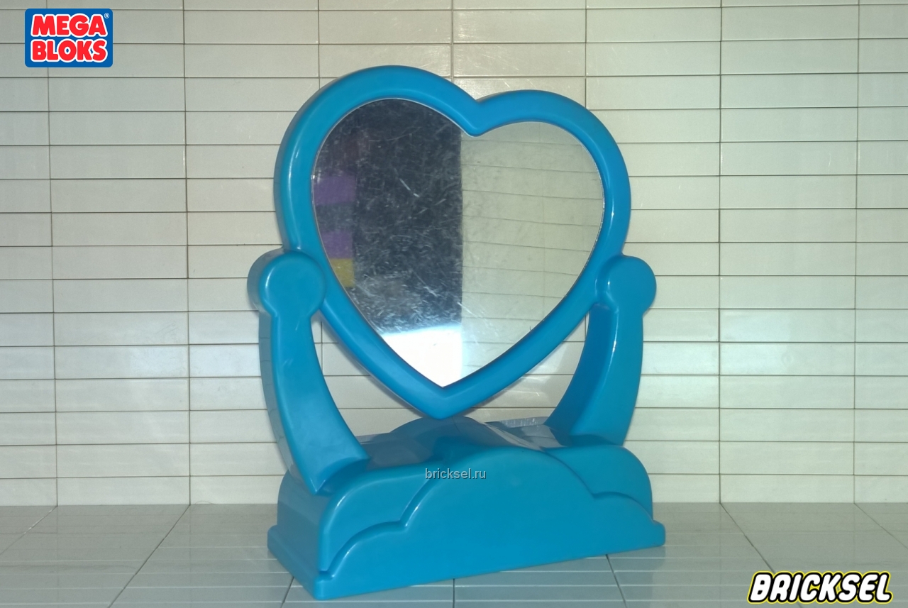 Мега Блокс Зеркало-сердечко голубое, Оригинал MEGA BLOKS