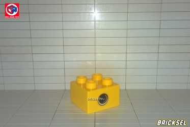 Кубик-глазик 2х2 с желтой окантовкой желтый