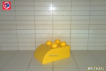Кубик скос закругленный с одной стороны 2х3 желтый