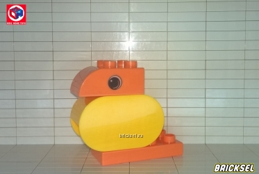 Птичка пузатая сборная желто-оранжевая