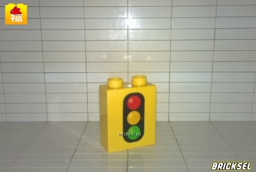 Кубик-светофор 1х2х2 на 3 цвета желтый