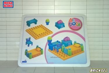 Карточка инструкция по сборке спальни из набора MEGA BLOKS 3026: Маленький домик Доры