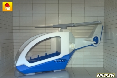 Вертолет бело-синий