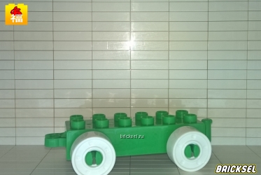 Колесная база 2х6 с белыми колесами зеленая
