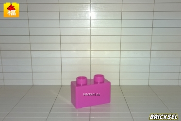 Кубик 1х2 розовый