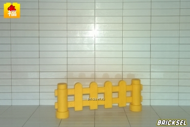 Забор-штакетник желтый