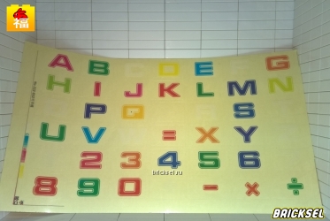 Набор наклеек английский алфавит, цифры и знаки