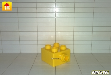 Кубик 2х2 с боковым крепление для вращающихся и подвесных конструкций желтый