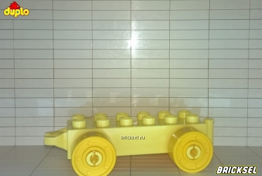 Колесная база 2х6 светло-желтая с желтыми колесами