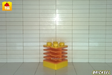 Кубик 2х2х2 пружинный механизм с оранжевой пружиной желтый