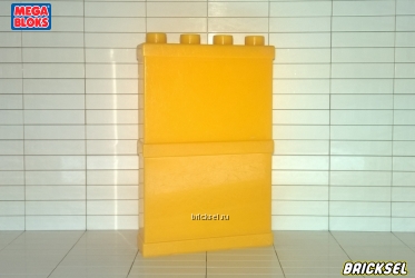Стена гладкая с бортиком 1х4 желтая