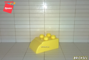 Кубик скос закругленный 2х3 светло-желтый