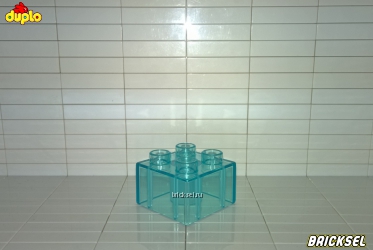 Кубик LEGO DUPLO 2х2 прозрачный