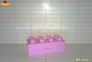 Кубик LEGO DUPLO 2х4 розовый