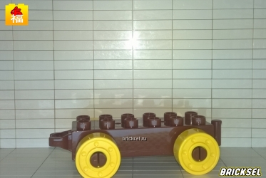 Колесная база 2х6 с желтыми колесами коричневая