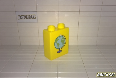 Кубик "Глобус" 1х2х2 желтый