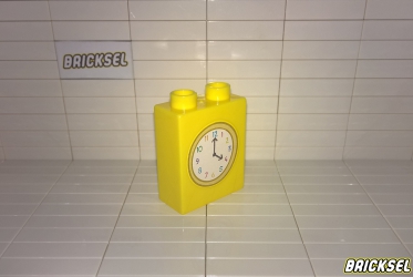 Кубик часы настенные 1х2х2 желтый