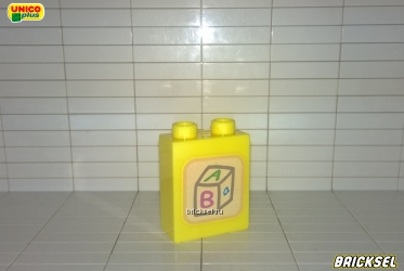 Кубик "Кубик AB" 1х2х2 желтый
