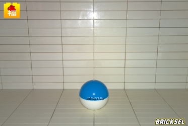 Мячик, шар для трека бело-голубой
