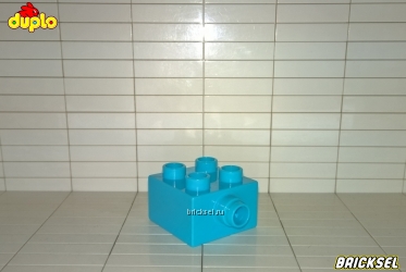 Кубик с креплением 2х2 LEGO DUPLO 3966 голубой