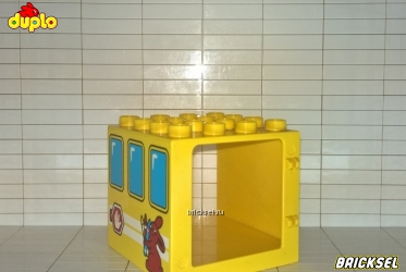 Рама 4х4 желтая с рисунком, кузов школьного автобуса (рисунок двусторонний)