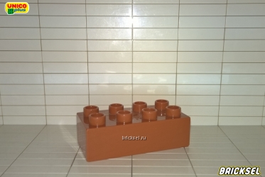 Кубик 2х4 коричневый