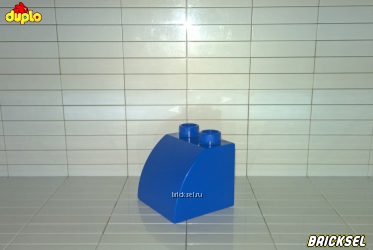 Кубик скос выпуклый LEGO DUPLO 2х2 синий