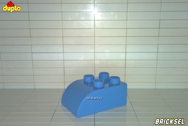 Кубик скос LEGO DUPLO 2х3 закругленный светло-синий