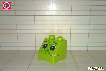 Кубик-голова Лягушки, скос 2х2 салатовый
