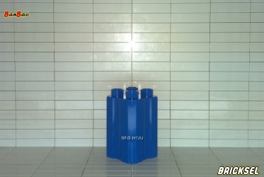 Кубик колонна 2х2х2 резная синяя