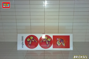 Комплект наклеек "Бабочки" на красные кубики