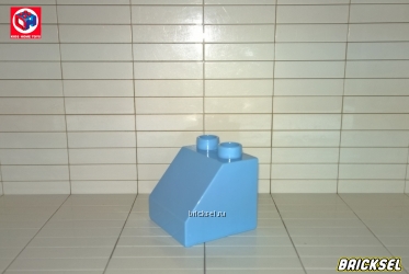 Кубик LEGO DUPLO 2х2 со скосом 45' голубой