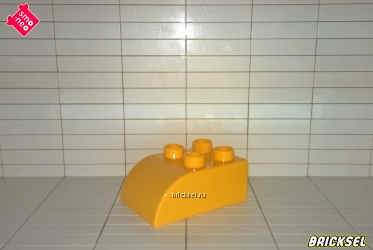 Кубик скос 2х3 закругленный темно-желтый