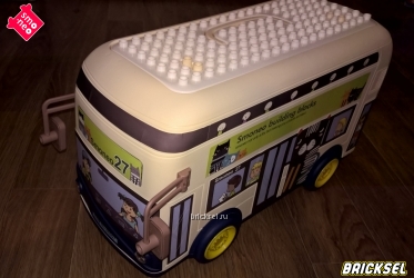 Бокс к набору Smoneo 88007: Автобус в зоопарк, со светом и звуком, 136 элементов (длина 41 см, ширина 16,5 см, глубина 20 см)