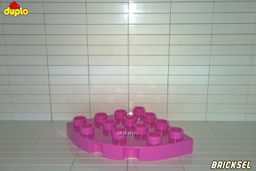 Пластина четверть круга 4х4 розовая