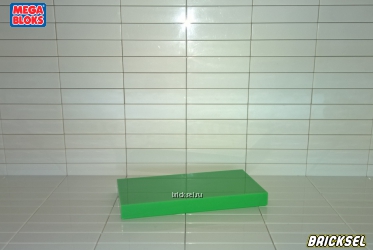 Плитка облицовочная низкая 2х4 зеленая (вставка в пластину переходник, крепится и на мелкое лего)