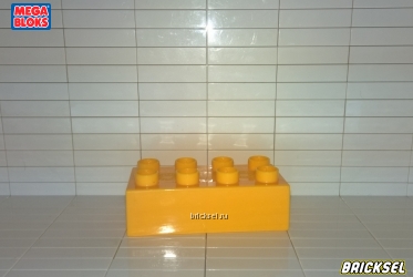 Кубик 2х4 темно-желтый