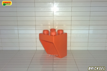Кубик скос обратный из 1х2 в 2х2 оранжевый