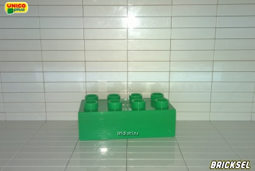 Кубик 2х4 зеленый